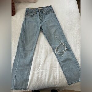 Levi’s Wedgie Ripped High-Rise Jeans